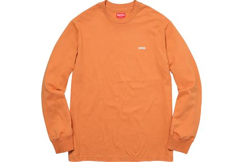 Supreme Metallic Box Logo L/S Tee Light Orange 